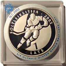Latvia silver coin 1 lats 2001 Winter ...