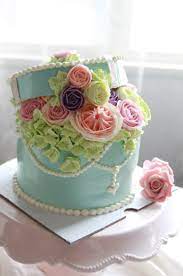Floral Hat Box Cake Floral Cake Beautiful Cake Designs Unique Cakes