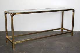 Pewter metal & black tempered glass modern entryway console table with 4 shelves by pilaster designs (2) $206$298. Image Of Brass Glass Console Table By Mastercraft Contemporary Console Table Console Table Uk Gray Console Table