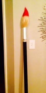 Thanks For All Of The Tips For Making A Giant Paintbrush Here S How It Turned Out Cardboard Tubes Wig Silver Duc Art Studio Space Art Classroom Art Lessons