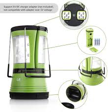 Amazon Com Le Led Camping Lantern Rechargeable 600lm Detachable Flashlight Perfect Lantern Flashlight For Hurricane Emergency Hiking Fishing And More Usb Cable And Car Charger Included Sports Outdoors