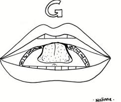 Articulation Mouth Coloring Page G Phonology Coloring Pages Articulation
