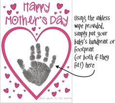 A design for every kind of mom in your life. New Make Your Own Mothers Day Card Your Baby Son Daughter Hand Prints Footprints Ebay