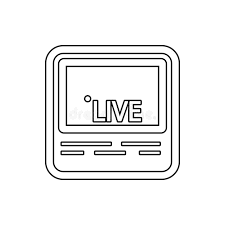 Modern vector button design isolated on white background. Live Streaming On Screen Icon Element Of Media For Mobile Concept And Web Apps Icon Thin Line Icon For Website Design And Stock Illustration Illustration Of Technology Mobile 134736257