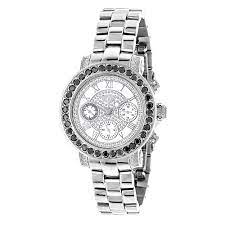 Diamond dotz complete diamond facet art kit lady in black. Luxurman Watches Ladies Black Diamond Watch 2 50ct 964850