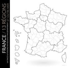Fonds de carte, limites communes, cantons, codes postaux, communautés de communes, bassins de vie, routes. Fototapete Carte De France 13 Regions Et Outre Mer Avec Departements Numeros Et Chefs Lieux Un Trace Autonome Par Zone Brad Pict