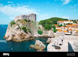 Lovrijenac St. Lawrence Fortress in Dubrovnik, Croatia Stock Photo
