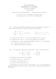 Per ridurre i calcoli si possono utilizzare altri. Http Www Mat Uniroma2 It Gavarini Page Web Files Mat Didat Data Geometria Algebra Inf Esami Esame Geom Alg 18 02 2020 Pdf