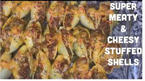 Super Easy Meaty And Chessy Stuffed Shells Dinner Recipes With Ground Beef Youtube