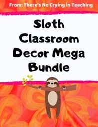 Products Are In Zip Files And I Use Either Ms Powerpoint Or Adobe For All My Sloth Products Lim Binder Cover Templates Behavior Punch Cards Classroom Decor