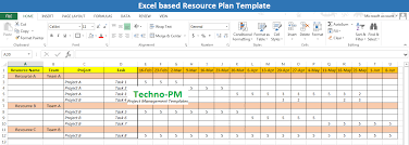 excel based resource plan template free download project