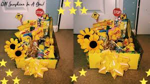 The sunflower baby gifts or sunflower themed accessories for babies are usually designed with pretty prints and patterns of beautiful sunflowers and many products use sunflower pictures, paintings or. Box Of Sunshine Diy Gift Idea Youtube