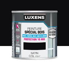 Avis peinture salle de bain luxens bright shadow online / how to adapt your bathroom to every moment of life?. Peinture Bois Exterieur Interieur Noir Satin Luxens 0 5 L Leroy Merlin
