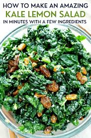 Easy Kale Salad With Lemon Dressing Recipe Fall Recipes Healthy Salad With Sweet Potato Salad