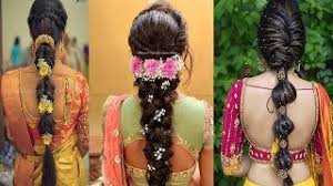 New Modern Braided Bridal Hairstyle For South Indian Wedding Decorated Flower Braided Hairstyles Youtube 30+ indian bridal wedding hairstyles for short to long hair 2020. new modern braided bridal hairstyle for south indian wedding decorated flower braided hairstyles