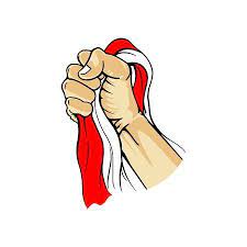 Gambar orang cuci tangan vektor ; Handling Flag Of Indonesia Indonesian Flag Vector Illustration Graphic Design Background Templates