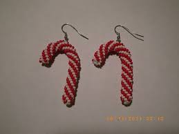 Candy Cane Earrings Beads Candy Christmas Crochet Patterns Crochet