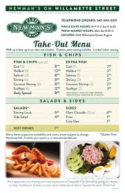 Every time i go to mcgrath's in eugene, the food is great, but the service is terrible. Newman S Fish Company Menu In Eugene Oregon Usa