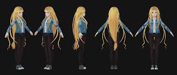 Character Model From Sky Mirror Strolling Character Modeling Model 3d Model