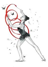 Dibujo Gimnasia Ritmica Cinta Gimnasia Dibujo Dibujos De Gimnasia Artistica Ritmica