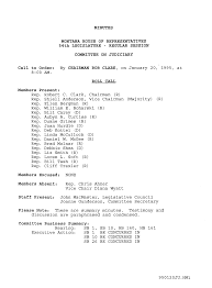 MINUTES MONTANA HOUSE OF REPRESENTATIVES 54th LEGISLATURE - REGULAR SESSION  COMMITTEE ON JUDICIARY Call to Order: By CHAIRMAN BO