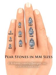 center stone size charts and diagrams