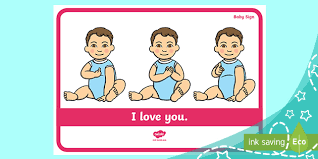Baby Sign Language Poster I Love You