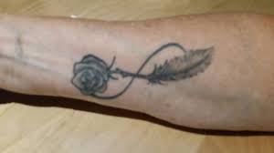 Infinity Tattoo Rose And Feather Rose Tattoos Tattoos Infinity Tattoo