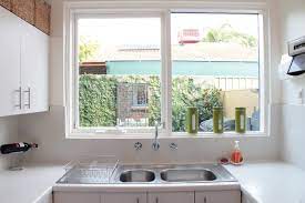 Gorgeous Simple Kitchen Window Design Beside Sink Stainless As Well White Cabinet Kitchen Ideas 96x96 Simple Kitchen Windows Rumah Desain Kamar Jendela Rumah