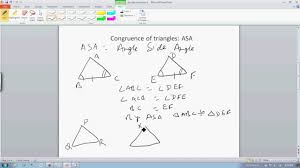 Math Triangle Congruence Asa Angle Side Angle In Hindi Youtube