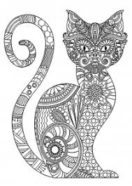 This is a downloadable jpg file to print out on any type of paper you like and color in using. Cats Coloring Pages For Adults