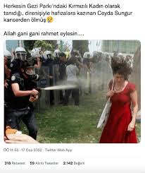 Gezi protestoları ile özdeşleşen Ceyda Sungurun hayatını kaybettiği  iddiası - Teyit