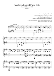 We did not find results for: Needle Advanced Piano Solo Sheet Music For Piano Solo Download And Print In Pdf Or Midi Free Sheet Music For Needle By Ramin Djawadi Classical Musescore Com