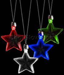 Led Pendant Necklace Assorted Star Coolglow Com Led Necklaces Led Pendant