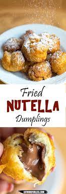 Fried Nutella Dumplings Recipe Nutella Desserts Nutella Recipes Easy Nutella Dessert Recipes