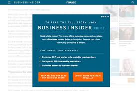 Business Insider Website Rolls Out A Paid Content Offering Wsj