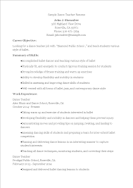 To get hired in today's very competitive teaching job market your resume must sell you strongly and at a glance. Sample Dance Teacher Resume Templates At Allbusinesstemplates Com