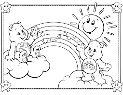 Rainbow care bears color bear coloring page. Care Bears Bear Coloring Pages Baby Coloring Pages Disney Coloring Pages