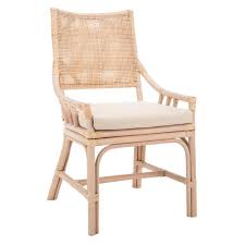 Safavieh Donatella Natural White Wash Cotton Chair Sea4012a Furniture Rattan Chair Furniture Chair