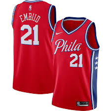 Find the latest in joel embiid merchandise and memorabilia, or check out the rest of our nba basketball gear for the whole family. Men S Philadelphia 76ers Joel Embiid Nike Red Finished Swingman Jersey Statement Edition