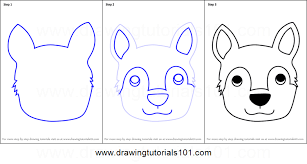 Learn how to draw a cute puppy face. Easy Husky Face Drawing Novocom Top