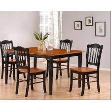 boraam 5 piece black and oak dining set