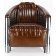 Fauteuil industriel rond en cuir marron rondo 75x74xh68cm hanjel ha. Fauteuil Aviateur Cuir Marron Vintage Saintex