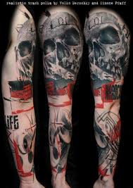 Celebrity ink™ can design trash polka tattoos to your specifications, so make an appointment today for expert advice or to see. Arm Totenkopf Trash Polka Tattoo Von Buena Vista Tattoo Club