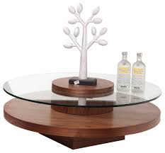 The coffee table that you need if you are looking for round glass coffee table: Walnut And Glass Coffee Table Contemporary Coffee Tables By Bh Design Houzz