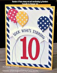 Ten year old boy birthday sticker | zazzle.com. Suo Boy S Birthday Card With Number Of Years By Krissiestamps Cards And Paper Crafts At Splitcoast Birthday Cards For Boys Cool Birthday Cards Birthday Cards