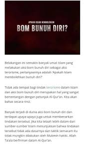 Sebab hidup dan matinya seseorang itu berada di tangan allah swt dan merupakan karunia dan wewenang dari allah. Ahmadiyah Indonesia On Twitter Bom Bunuh Diri Bukan Ajaran Islam