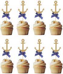 Besides good quality brands, you'll also find plenty of discounts when you shop for anchor cake during big sales. Buy Nautical Cake Decorations Anchor Cupcake Toppers Picks For Ocean Navy Theme Party Baby Shower Birthday Wedding Party Decorations 20pcs Online In Uzbekistan B07wggvg5h
