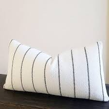 Black And White Lumbar Pillow Cover Lumbar Pillow Or Square Pillow Black Stripe Pillow Cover With White Textured Background All Sizes Select Your Size During Checkout Stripe Pillow Pillow Covers Pillows