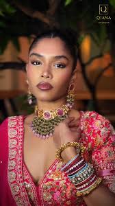 Designed for the spotlight. Embrace the grandeur of Qiana new Kundan  collection and Shehnayee exquisite designer lehenga and set the trend  wherever you go.✨️💚, Ian Baptiste Photography